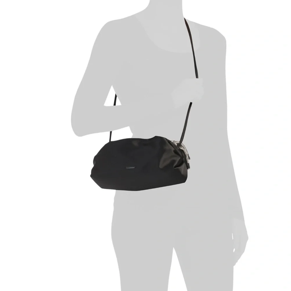 Rebecca Minkoff Black Satin clutch/crossbody bag NWT - Picture 3 of 6